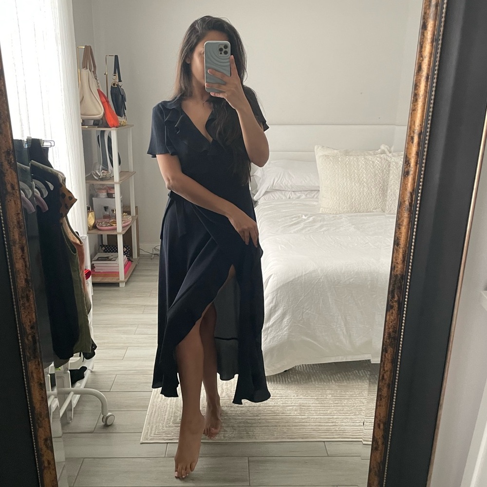 Chelsea 28 Navy Blue Wrap Dress - Picture 5 of 5